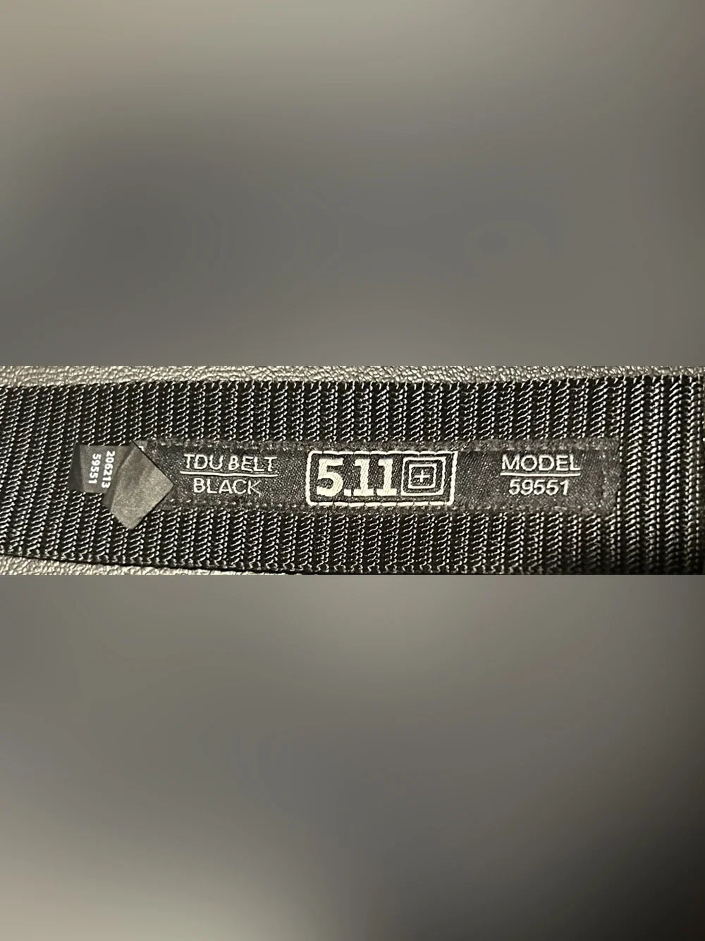 LG 5.11 Tactical TDU Belt, Model 59551, in black.